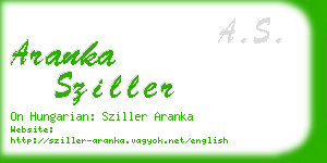 aranka sziller business card